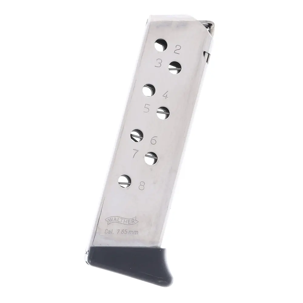 PP & PPK/S Magazine .32 ACP 8RD Finger Rest (Nickel)