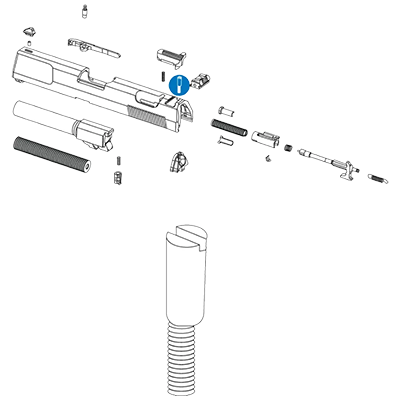 Rear Sight Plunger Assembly (For Poly Rs) P99 PPQ