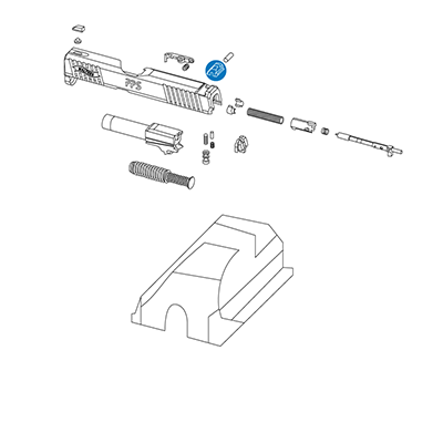 STEEL REAR SIGHT ASSEMBLY PPS / CREED